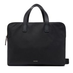 Torba na laptopa Calvin Klein. Czarne torby na laptopa męskie Calvin Klein, bez wzorów. Za 419.99 zł.