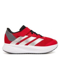 Sneakersy adidas. Czerwone trampki i tenisówki chłopięce Adidas, bez wzorów, bez zapięcia. Za 199.99 zł.