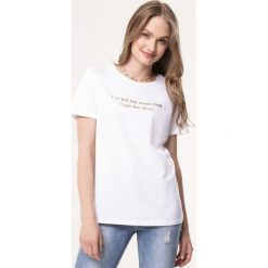 Biały T-shirt Atomic Number. T-shirty damskie Born2be. Za 39.99 zł.