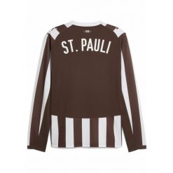 Męska koszulka domowa FC St. Pauli 25/26 z długim rękawem PUMA. Białe koszulki sportowe męskie Puma, m, bez wzorów, bez kołnierzyka, bez ramiączek, do piłki nożnej. Za 419.00 zł.