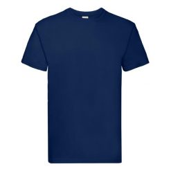 Męska Koszulka Super Premium. Niebieskie koszulki sportowe męskie Fruit of the Loom, m, bez wzorów, bez kołnierzyka, bez ramiączek, trekkingowe. Za 33.99 zł.
