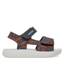 Sandały Geox. Niebieskie sandały chłopięce Geox, bez zapięcia. Za 89.99 zł.
