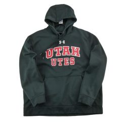 Bluza z kapturem męska Under Armour. Czarne bluzy sportowe męskie Under Armour, l, bez wzorów, z materiału, z kapturem, na fitness i siłownię. Za 97.94 zł.