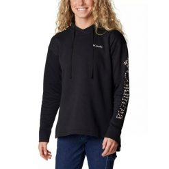 Bluza turystyczna damska Columbia Trek Special Graphic Hoodie z kapturem. Czarne bluzy sportowe damskie Columbia, l, bez wzorów, z kapturem, trekkingowe. W wyprzedaży za 271.00 zł.