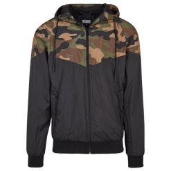 Wiatrówka miejska klasyczny wzór. Czarne kurtki męskie Urban Classics, m, bez wzorów, klasyczne, bez kaptura. Za 244.50 zł.