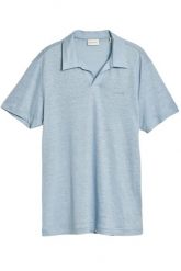 Koszulka polo męska Gant Linen Ss Polo. Niebieskie koszulki polo męskie GANT, l, bez wzorów, z jeansu, eleganckie, bez ramiączek. Za 198.49 zł.