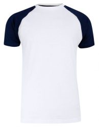 T-shirt Biało-Granatowy Bawełniany, Krótki Rękaw Raglanowy, Dwukolorowy, Męski -BRAVE SOUL. Niebieskie t-shirty męskie Brave Soul, na lato, m, bez wzorów, z bawełny, casualowe, bez kołnierzyka. Za 45.00 zł.