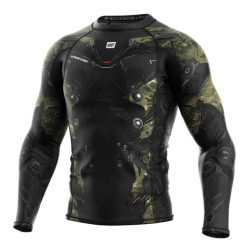 Koszulka sportowa męska Rashguard do MMA EXTREME HOBBY IRON FORCE. Brązowe koszulki sportowe męskie EXTREME HOBBY, m, bez wzorów, z bawełny, bez kołnierzyka, bez ramiączek, na fitness i siłownię. Za 209.00 zł.