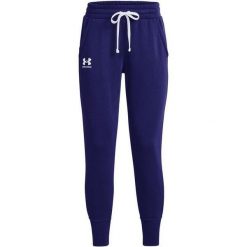 Spodnie Do Biegania Rival Fleece Dla Kobiet. Niebieskie spodnie sportowe damskie Under Armour, bez wzorów, do biegania. Za 302.99 zł.