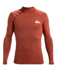 Koszulka surfingowa z długim rękawem UPF 50 dla Mężczyzn EVERYDAY Brązowy. Brązowe bluzki z długim rękawem męskie Quiksilver, m, bez wzorów, z elastanu, bez kołnierzyka. Za 129.00 zł.