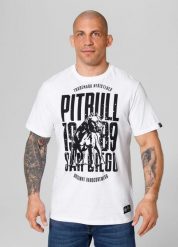 Koszulka męska Pitbull San Diego Dog. Brązowe buty sportowe męskie PITBULL, m, bez wzorów, bez kołnierzyka, bez ramiączek, trekkingowe. Za 89.00 zł.