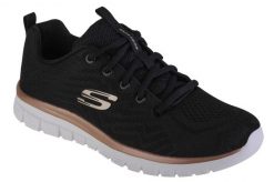 Buty sportowe damskie Skechers Get Connected. Czarne obuwie sportowe damskie Skechers, bez wzorów, z materiału. Za 290.00 zł.