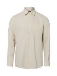 Marc O'Polo koszula lniana Mężczyźni Regular Fit len beżowy, L. Brązowe koszule męskie Marc O'Polo, l, bez wzorów, ze lnu, eleganckie, bez kołnierzyka, bez ramiączek. Za 279.95 zł.