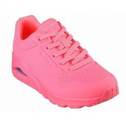 Buty do chodzenia damskie Skechers Uno Stand On Air. Czerwone obuwie sportowe damskie Skechers, bez wzorów, z materiału, trekkingowe. Za 431.00 zł.