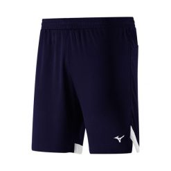 Szorty Mizuno training. Niebieskie krótkie spodenki sportowe męskie Mizuno, bez wzorów, do biegania. Za 103.00 zł.