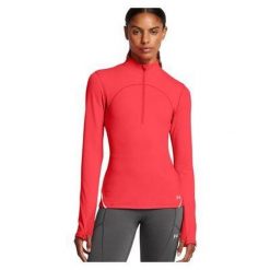 Bluza sportowa damska Under Armour termoaktywna treningowa rozpinana. Czerwone bluzy sportowe damskie Under Armour, s, bez wzorów, bez kaptura, do biegania. W wyprzedaży za 240.25 zł.
