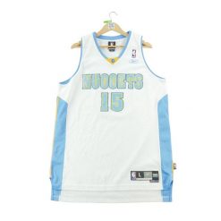 Second life - Koszulka męska Reebok NBA Denver Nuggets 15 - Stan bardzo dobry. Białe koszulki sportowe męskie Reebok, l, bez wzorów, bez kołnierzyka, bez ramiączek, na fitness i siłownię. Za 149.06 zł.