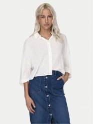 ONLY Koszula Lastrid 15307870 Biały Regular Fit. Białe bluzki damskie Only, l, bez wzorów, z wiskozy, bez kołnierzyka, bez ramiączek. Za 79.99 zł.
