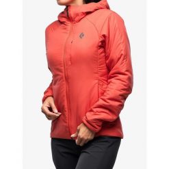 Kurtka ocieplana damska Black Diamond First Light Stretch Hoody. Czerwone kurtki damskie Black Diamond, bez wzorów, bez kaptura, wspinaczkowe. Za 819.49 zł.