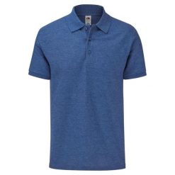 Koszulka Polo Męska Dopasowana. Niebieskie koszulki polo męskie Fruit of the Loom, m, bez wzorów, bez ramiączek. Za 51.99 zł.