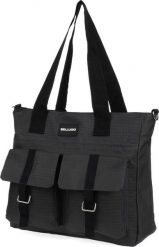 Bellugio Damska Torebka lekka listonoszka Bellugio A4 na ramię do pracy shopperka czarna J38. Czarne torby i plecaki dziecięce Bellugio. Za 60.49 zł.