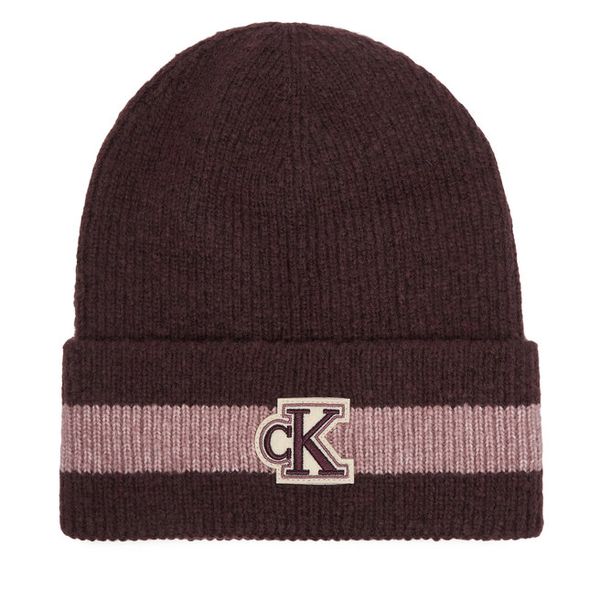 Czapka Calvin Klein. Czerwone czapki i kapelusze damskie Calvin Klein, na zimę, bez wzorów. Za 209.99 zł.