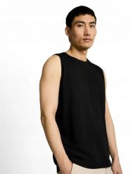 KOSZULKA KOMPLET 2 SZT T-SHIRT BEZ RĘKAWÓW MĘSKI TOM TAILOR ZESTAW 2PAK 2XL. Czarne t-shirty męskie Tom Tailor, m, bez wzorów, z bawełny, sportowe, bez kołnierzyka. Za 85.56 zł.