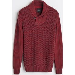 Gruby sweter z kołnierzem - Bordowy. Swetry przez głowę męskie marki Reserved. W wyprzedaży za 79.99 zł.