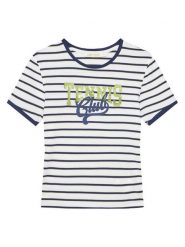 Original Marines T-Shirt DFP5189YF Biały Regular Fit. Białe t-shirty i topy dla dziewczynek Original Marines, bez wzorów, z bawełny, bez ramiączek. Za 49.99 zł.