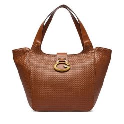 Torebka Guess. Brązowe torebki do ręki damskie Guess, z aplikacjami, bez dodatków. Za 714.99 zł.