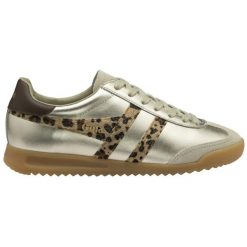 Damskie zamszowe buty sportowe Gola Torpedo Glimmer Safari. Żółte obuwie sportowe damskie Gola, bez wzorów, z gumy. Za 485.25 zł.