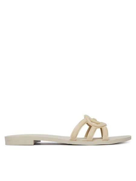 Guess Klapki FLJHO2 ELE03 Beżowy. Brązowe klapki damskie Guess, z aplikacjami, z syntetyku, bez obcasa. Za 329.99 zł.