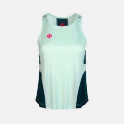 SPEZIA Technical Tank Top – lekki, oddychający i szybkoschnący. Zielone koszulki sportowe damskie IZAS, bez wzorów, sportowe, bez kołnierzyka. Za 139.09 zł.