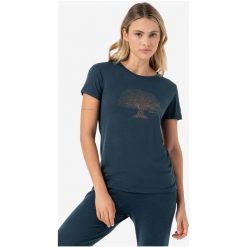 Koszulka z krótkim rękawkiem damska SUPER.NATURAL Tree Of Knowledge Tee. Niebieskie koszulki sportowe damskie super.natural, s, bez wzorów, bez kołnierzyka, bez ramiączek. Za 249.99 zł.