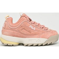 Fila - Buty Disruptor S low wmn. Czerwone obuwie sportowe damskie Fila, bez wzorów, z gumy. W wyprzedaży za 399.90 zł.