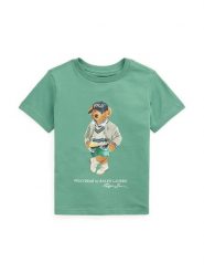 Polo Ralph Lauren T-Shirt 322973121001 Zielony Regular Fit. Zielone t-shirty dla chłopców Polo Ralph Lauren, bez wzorów, z bawełny, bez ramiączek. Za 239.99 zł.