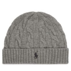 Czapka Polo Ralph Lauren. Szare czapki i kapelusze męskie Polo Ralph Lauren, na zimę, bez wzorów. Za 519.99 zł.