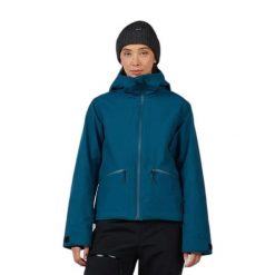 Damska kurtka narciarska Rossignol Rochrun. Niebieskie kurtki snowboardowe damskie Rossignol, bez wzorów, bez kaptura, narciarskie. Za 1,478.50 zł.