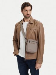 BOSS Saszetka Catch 3.0 NS Zip 50511961 Beżowy. Brązowe saszetki męskie Boss, z materiału. Za 449.99 zł.