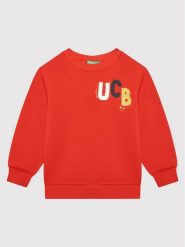 United Colors Of Benetton Bluza 3J70G104B Czerwony Regular Fit. Czerwone bluzy dla chłopców United Colors Of Benetton, bez wzorów, z bawełny, bez ramiączek, bez kaptura. Za 79.99 zł.