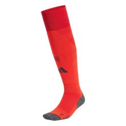 Getry FC Bayern 24/25 Home. Czerwone legginsy sportowe męskie Adidas, bez wzorów, z materiału, do piłki nożnej. Za 107.50 zł.