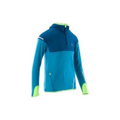 Bluza KIPRUN WARM. Niebieskie bluzy dla chłopców KALENJI, z długim rękawem. Za 69.99 zł.