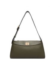 Calvin Klein Torebka Mix Media Shoulder Bag LV04F3886G Zielony ciemny. Zielone torebki do ręki damskie Calvin Klein, bez wzorów, ze skóry, bez dodatków. Za 529.99 zł.