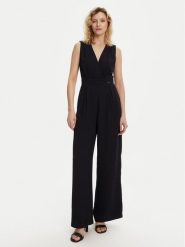 Morgan Kombinezon 241-POEMA Granatowy Wide Leg. Niebieskie sukienki damskie Morgan, bez wzorów, z syntetyku, bez kołnierzyka, bez ramiączek. Za 269.99 zł.