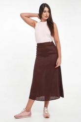 Spódnica lniana Beth ECOALF. Spódnice damskie Ecoalf, bez wzorów. Za 529.00 zł.