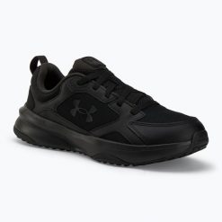 Buty Under Armour Charged Valsetz. Czarne buty sportowe męskie Under Armour, bez zapięcia, na fitness i siłownię. Za 229.99 zł.