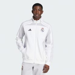 Bluza dresowa Real Madrid UBP Doubleknit. Białe bluzy męskie Adidas, xs, bez wzorów, z dresówki, bez kaptura. Za 369.00 zł.