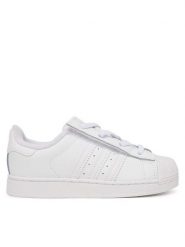 Adidas Sneakersy Superstar II Elastic Lace JH9986 Biały. Białe buty sportowe dziewczęce Adidas, bez wzorów, ze skóry, bez zapięcia. Za 279.99 zł.