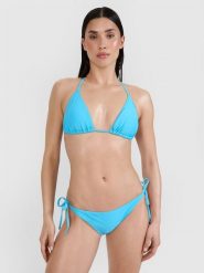 4F Góra od bikini damska - turkusowa L. Niebieskie bikini damskie 4f, na lato, l, bez wzorów. W wyprzedaży za 29.99 zł.