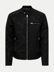 Only & Sons Kurtka z imitacji skóry Gus 22029650 Czarny Regular Fit. Czarne kurtki męskie Only & Sons, m, bez wzorów, ze skóry, bez kaptura. Za 289.99 zł.